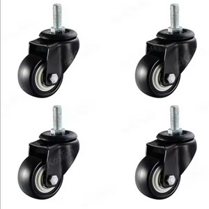 새제품 4pcs/kit 가구 캐스터 2Inch M10 스레드 바퀴 세트 스템 회전 바퀴 브레이크 없음/브레이크 포함
