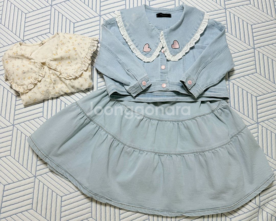 로아앤제인 여아 데님 3종 일괄--0