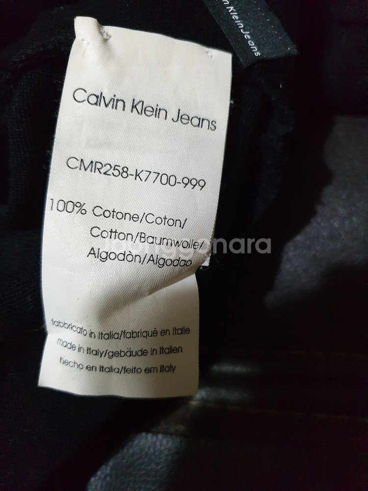 ck(캘빈클라인 calvin klein) L사이즈 검은색 브이넥 면(코튼)니트(이태리메이드)--8