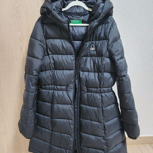 베네통키즈 여아 롱패딩점퍼 블랙 L(140)