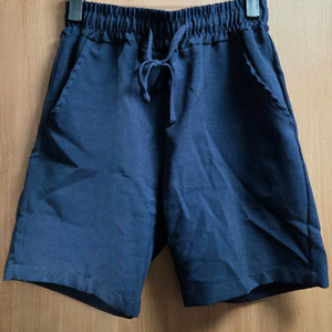 밴딩 슬랙스 4부 반바지 네이비 M 28-30