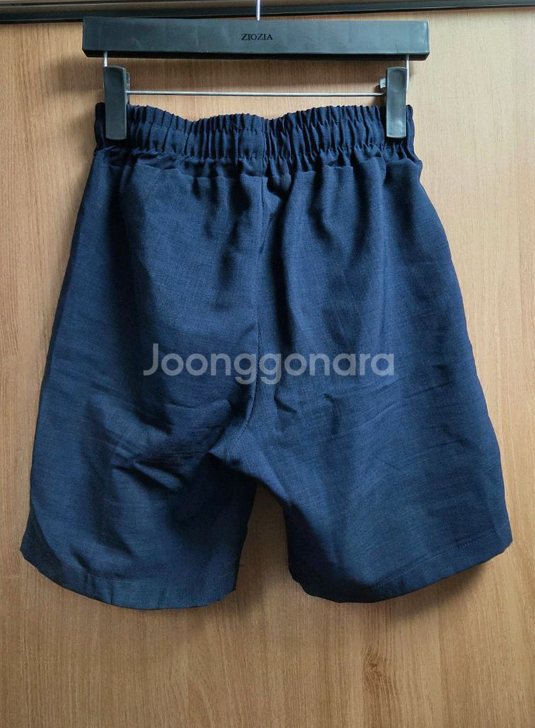 밴딩 슬랙스 4부 반바지 네이비 M 28-30--2