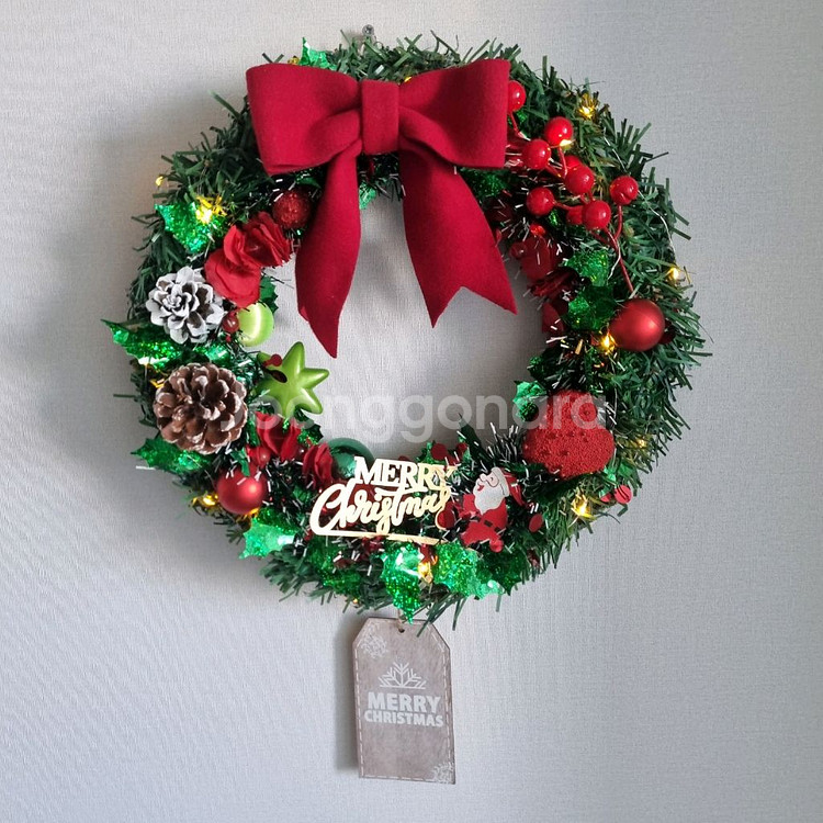 크리스마스 리스 장식--2