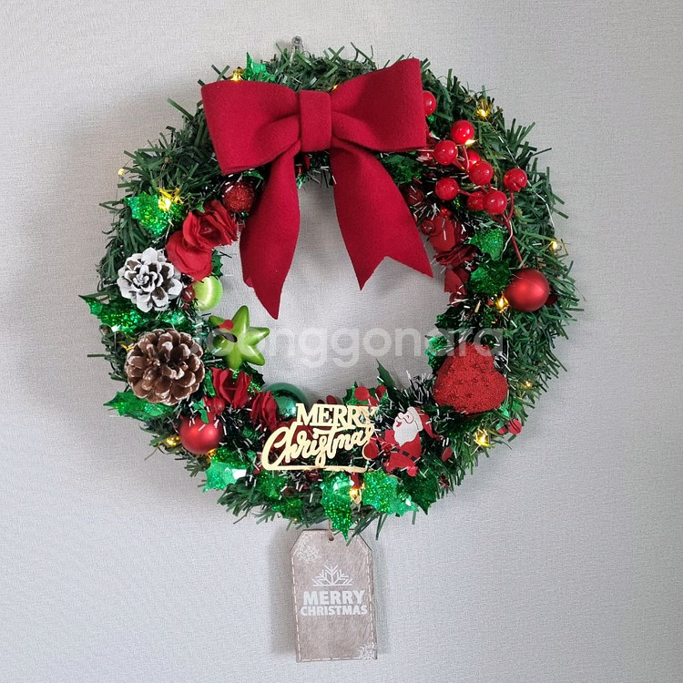 크리스마스 리스 장식--9