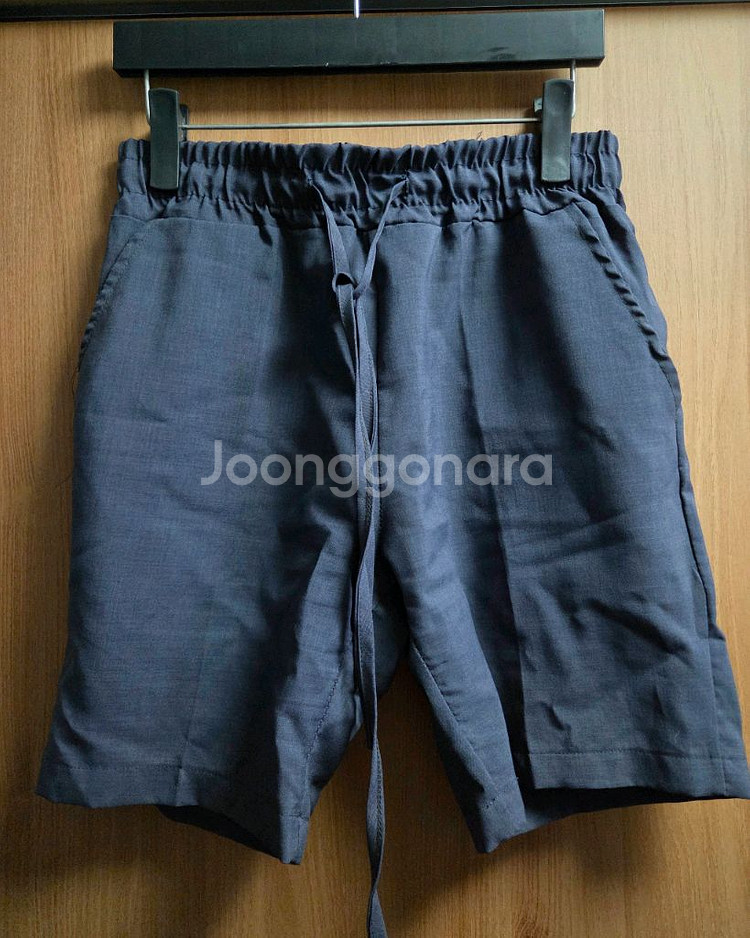 밴딩 슬랙스 4부 반바지 차콜 M 28-30--0