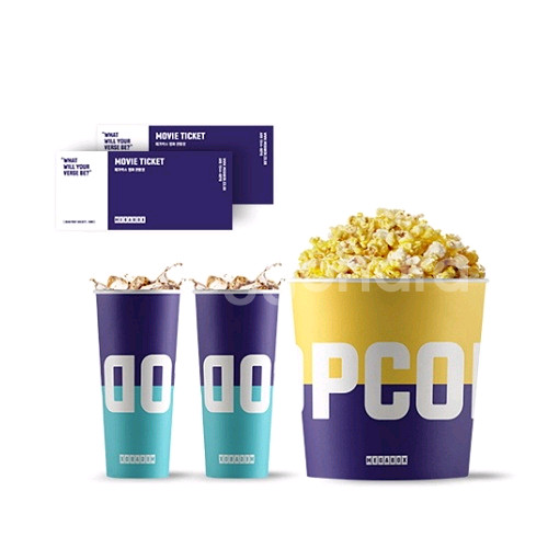 메가박스 영화 예매) 2인+팝콘L+음료2잔.--0