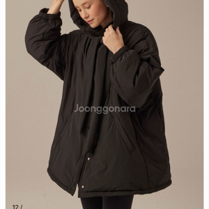 뮤제라 슈슈구스패딩+모자 세트 블랙