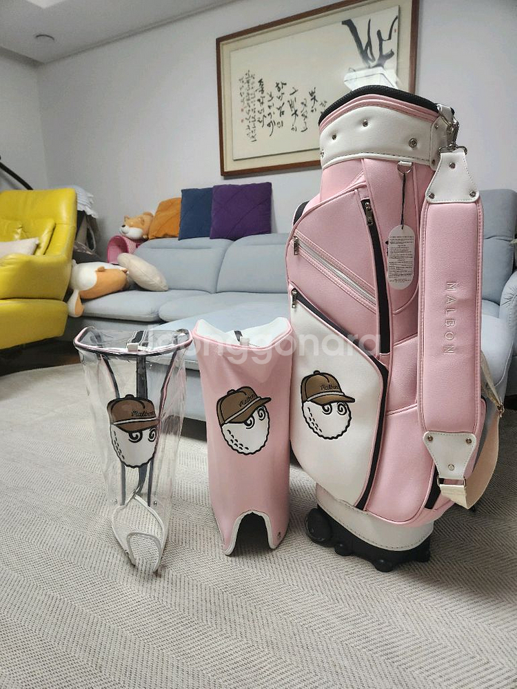 국내무료배송 트롤리 바퀴형 골프백 캐디백 (말본 어뉴 어메이징크리--0