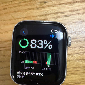 애플워치 SE2 44mm 실버 박풀 팝니다