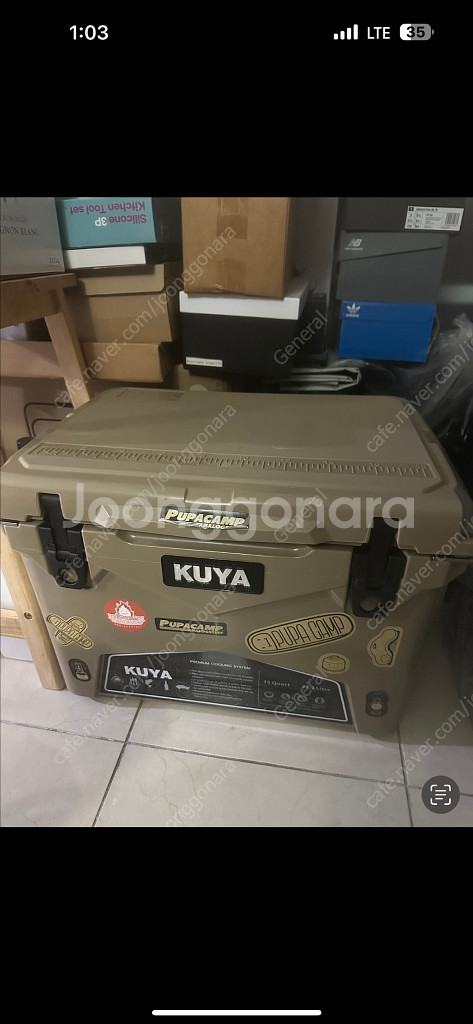 쿠야(kuya) 35QT 샌드 베이지 아이스박스 판매합니다.--0