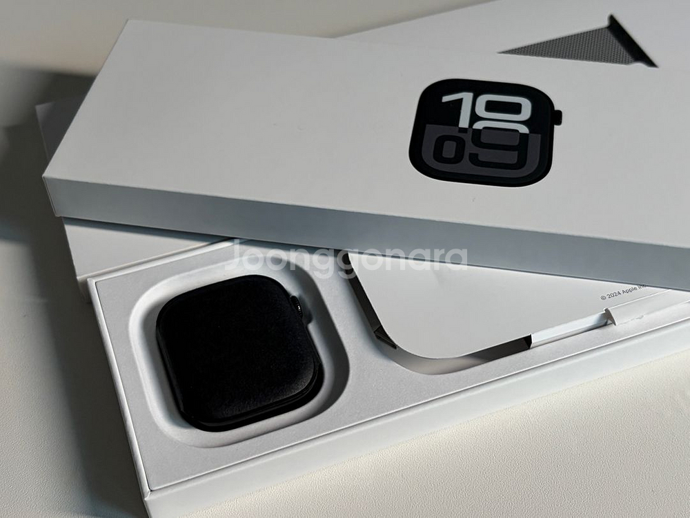 애플워치10 제트블랙 42mm GPS + 슬레이트 밀레니즈 루프--1