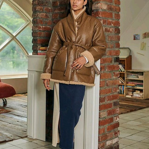 비터셀즈 무스탕 브라운,아이보리