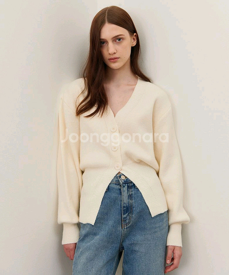 카미노 슬릿 울 가디건 새상품택있음--3