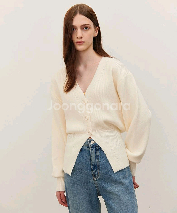 카미노 슬릿 울 가디건 새상품택있음--2