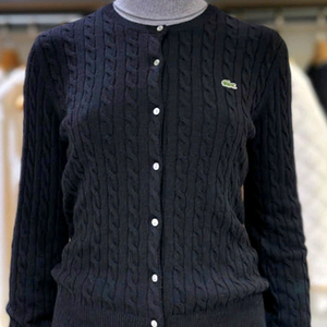 라코스테 우먼 케이블, 꽈배기 울가디건 36(종이백)
