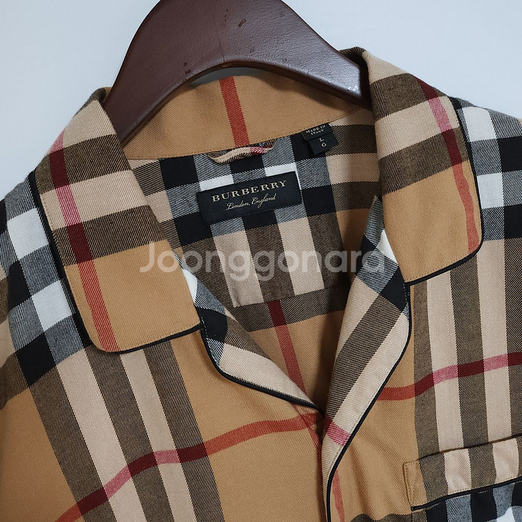 L 버버리 런던 빈티지 체크 코튼 셔츠 4553722--1