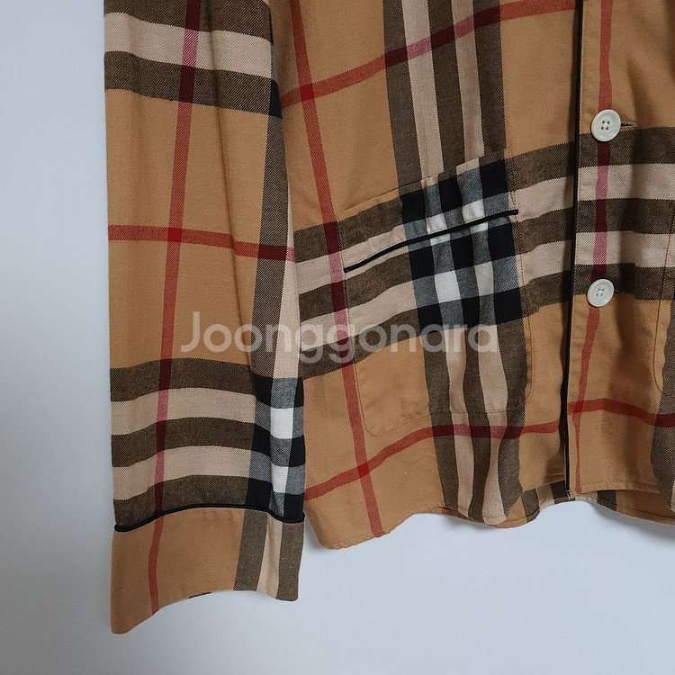 L 버버리 런던 빈티지 체크 코튼 셔츠 4553722--2