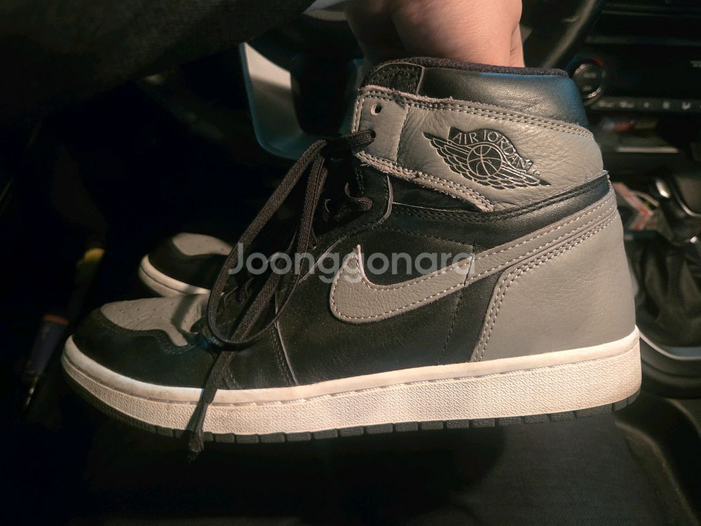 나이키 에어조던1 레더 그레이--0