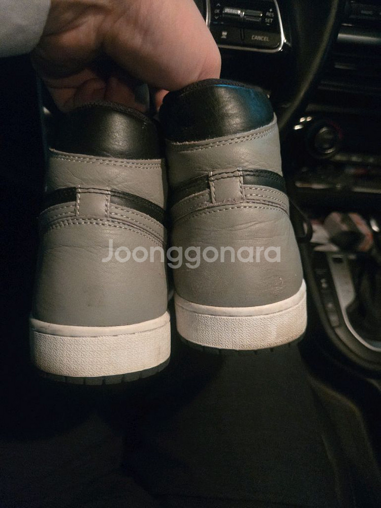 나이키 에어조던1 레더 그레이--1