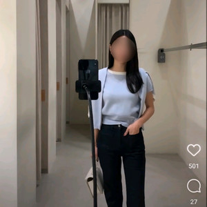 시에sie 코코 트리밍 울가디건 블루믹스 S 택달린 새상품