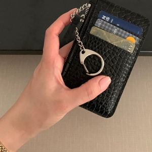 봉긋 슬롯키링 와니블랙 지갑