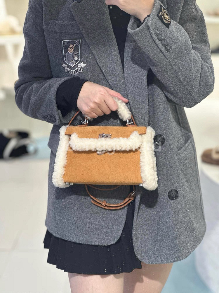 뽀글이 스웨이드 가방 크로스백 토드백--0