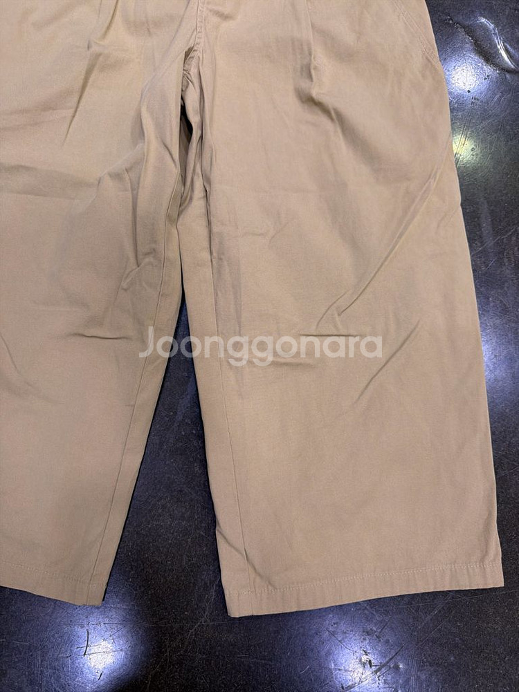 세터 와이드 2 핀턱 와이드핏 치노팬츠 베이지 M--4