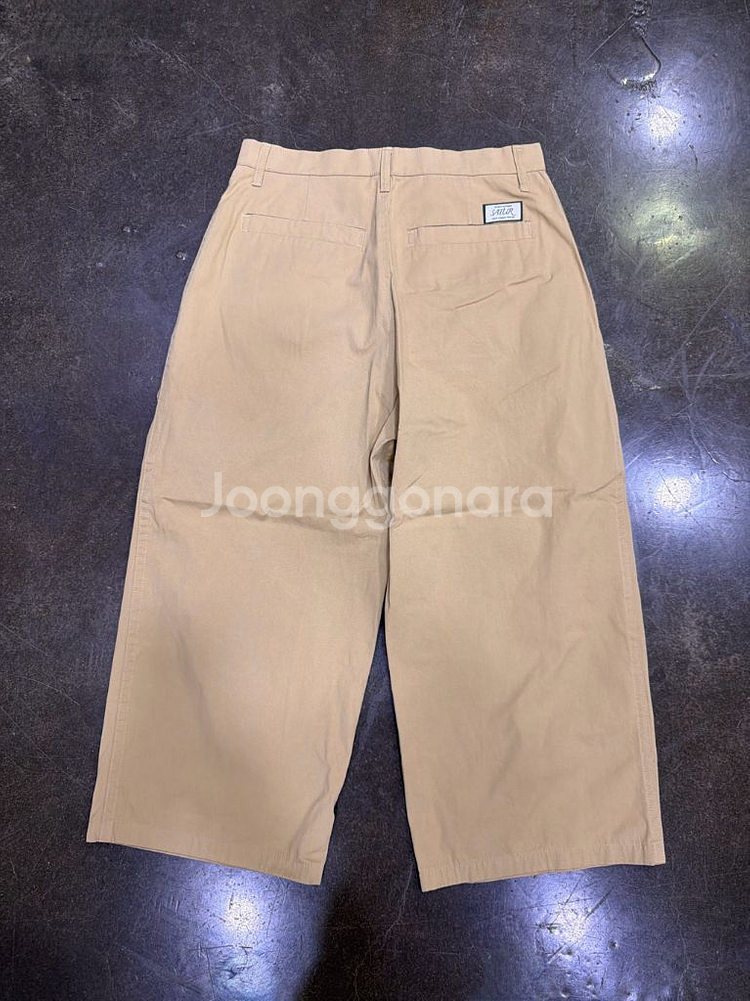 세터 와이드 2 핀턱 와이드핏 치노팬츠 베이지 M--1