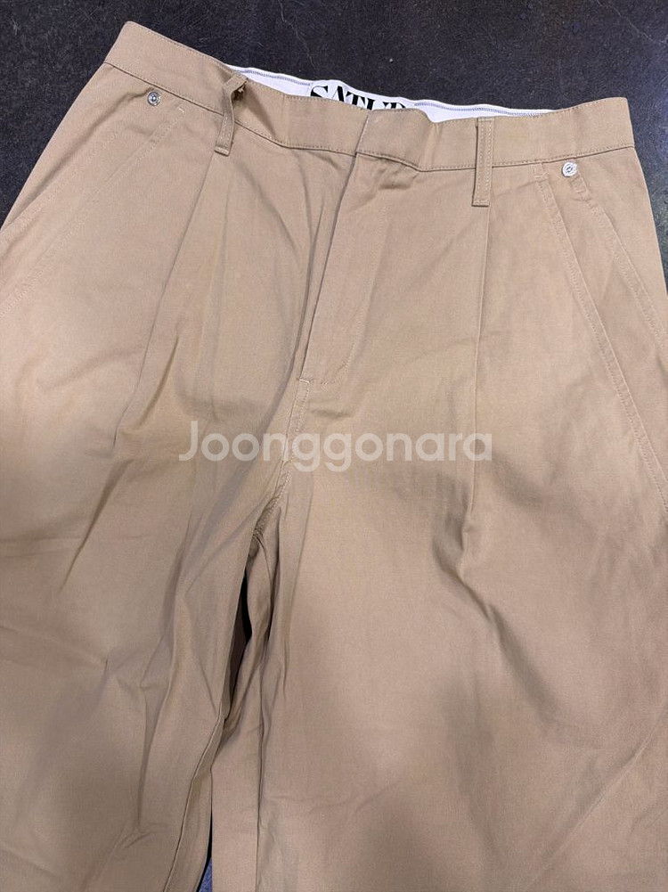 세터 와이드 2 핀턱 와이드핏 치노팬츠 베이지 M--2