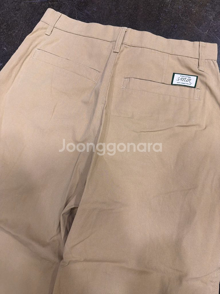 세터 와이드 2 핀턱 와이드핏 치노팬츠 베이지 M--5