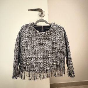 바이씨니 제작 프린지트위드블라 블랙 판매합니다