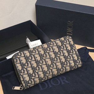 [풀구성] 디올 오블리크 지퍼 장지갑 베이지 지퍼돌이