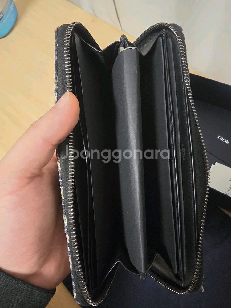 [풀구성] 디올 오블리크 지퍼 장지갑 베이지 지퍼돌이--7