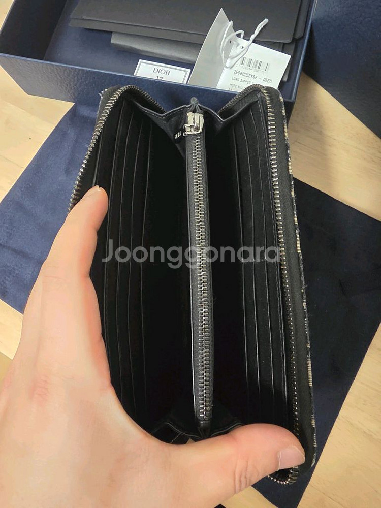 [풀구성] 디올 오블리크 지퍼 장지갑 베이지 지퍼돌이--5