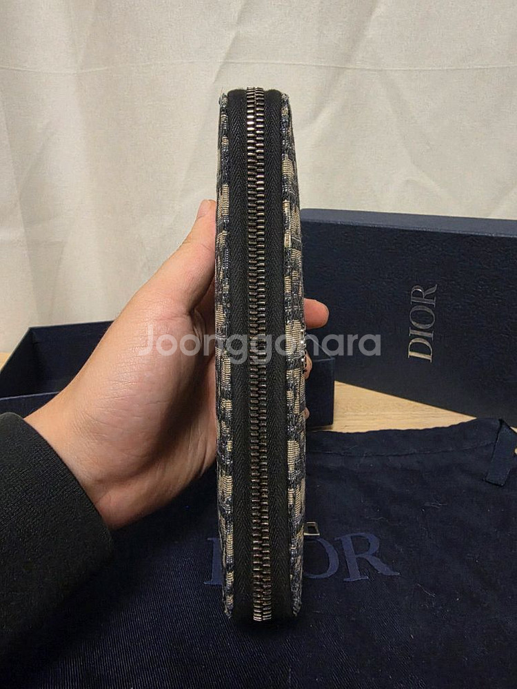 [풀구성] 디올 오블리크 지퍼 장지갑 베이지 지퍼돌이--2