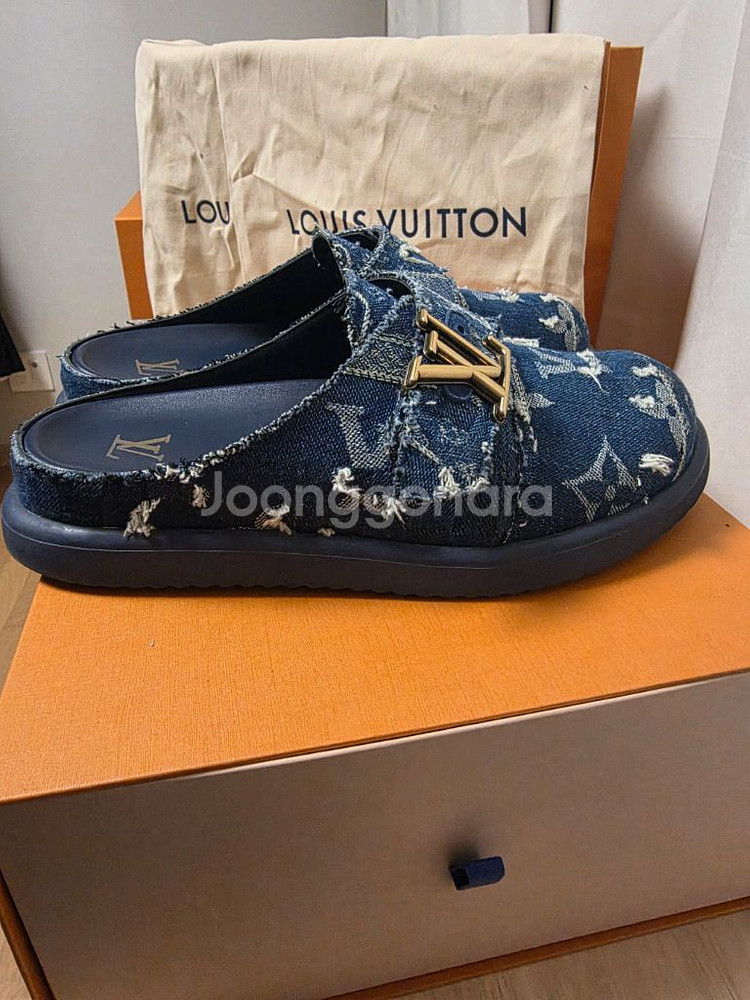 [25년/풀구성] 루이비통 이지 뮬 데님 슬리퍼 7--6