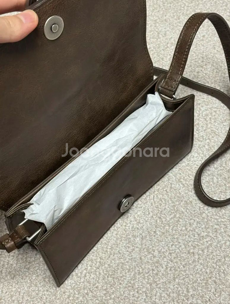 마지샤우드 브라운 벨티드 플랩백--2