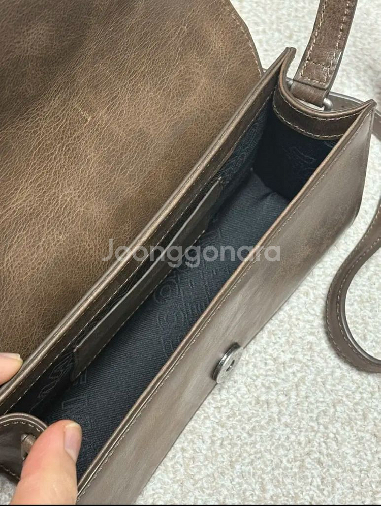 마지샤우드 브라운 벨티드 플랩백--3