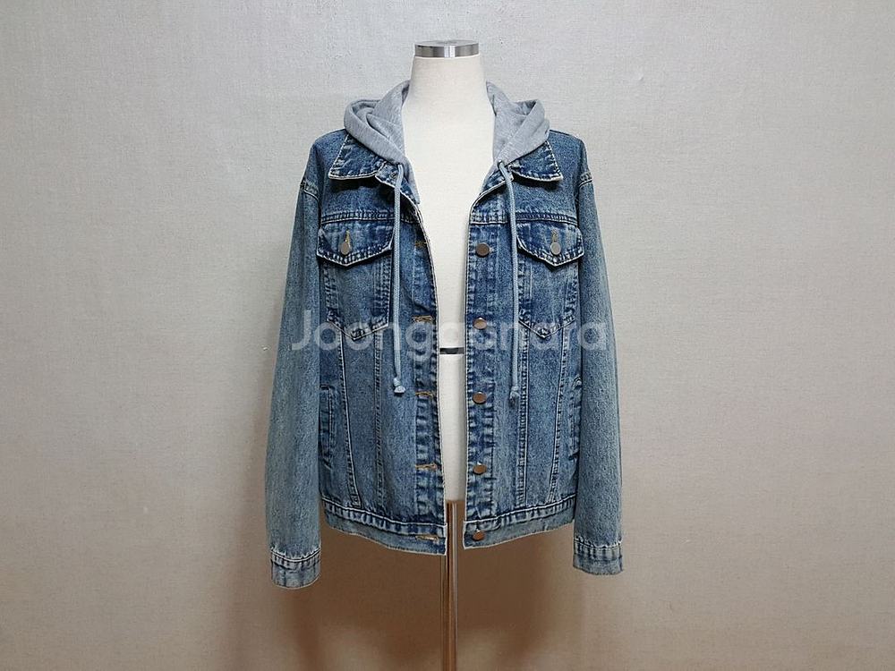 후드 탈착식 오버핏 여성 청자켓 55/66/77--0