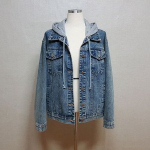 후드 탈착식 오버핏 여성 청자켓 55/66/77