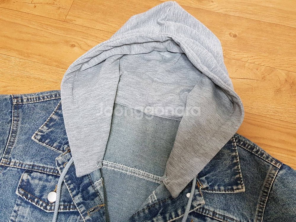 후드 탈착식 오버핏 여성 청자켓 55/66/77--7