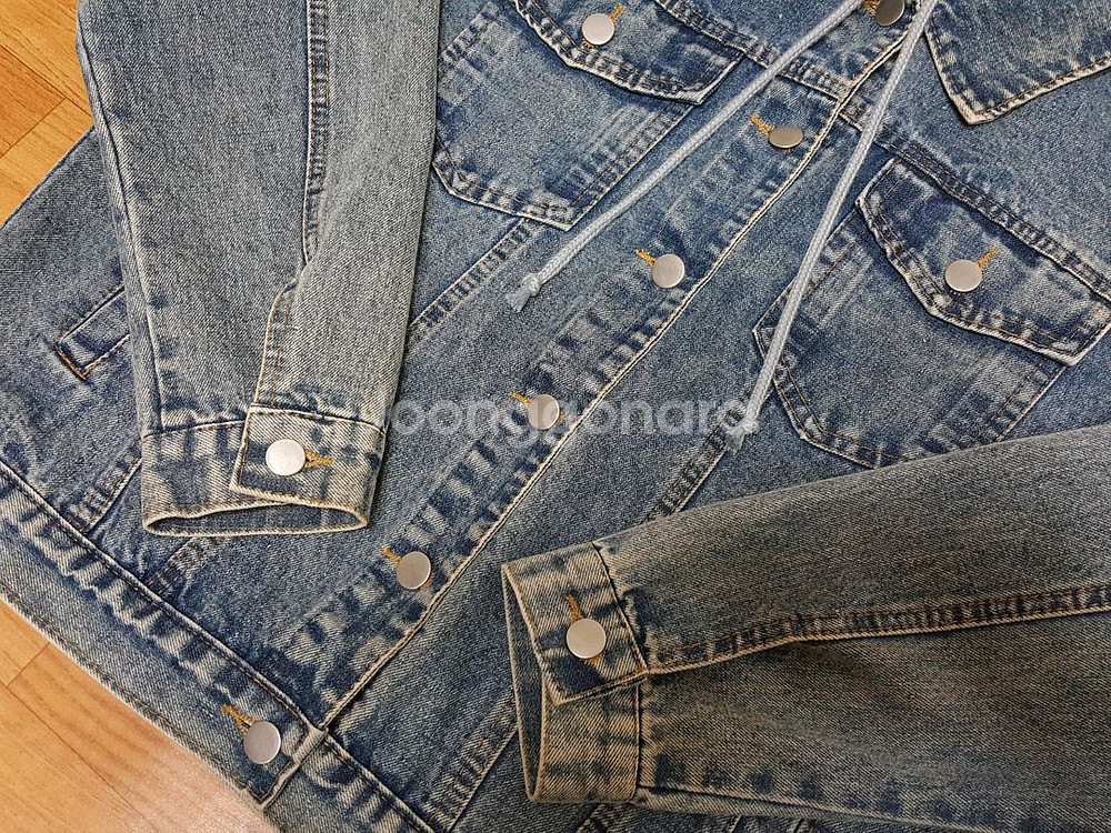 후드 탈착식 오버핏 여성 청자켓 55/66/77--8