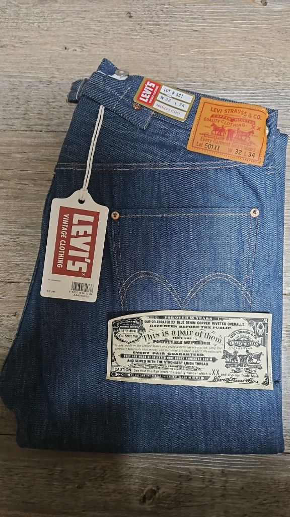 리바이스 LVC 1901 501 한정판 리지드 W32L34--2