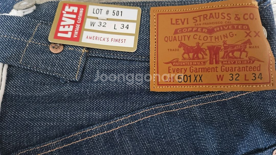 리바이스 LVC 1901 501 한정판 리지드 W32L34--5