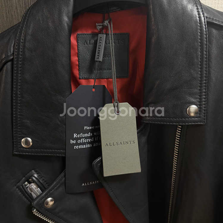 올세인츠 빌리 바이커 가죽 자켓 M--4