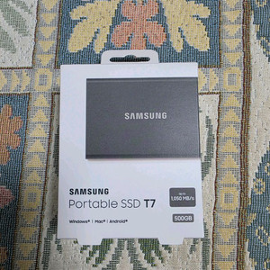 삼성 포터블 SSD T7 500GB 미개봉 새상품