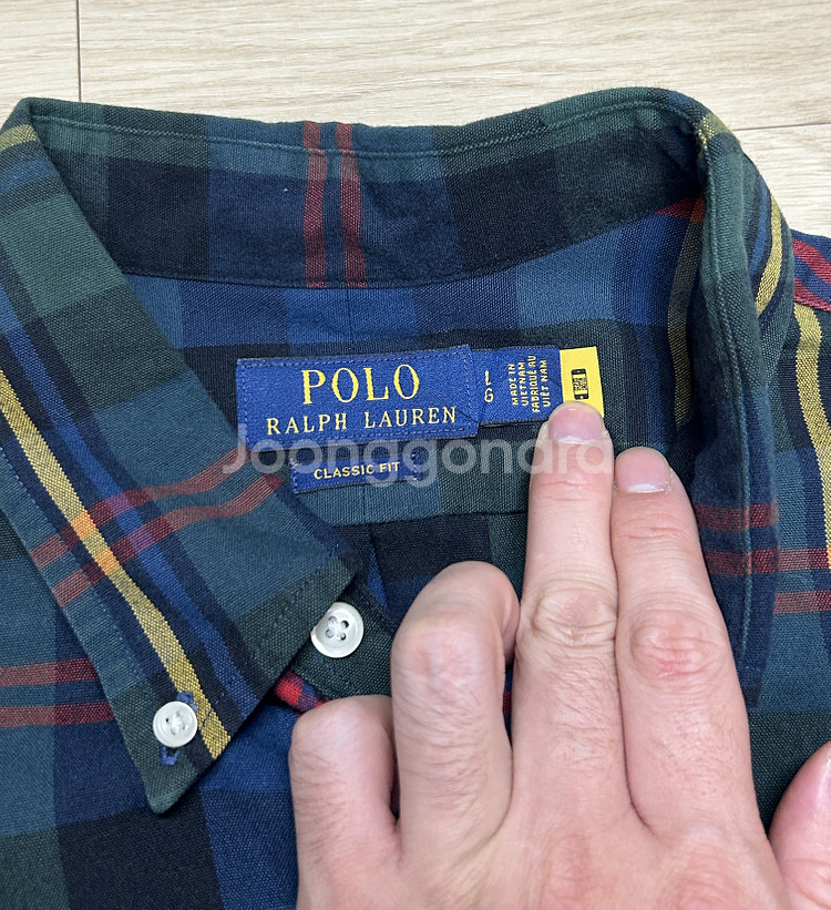 [폴로 랄프로렌] 플레드 긴팔 셔츠 L 사이즈--1