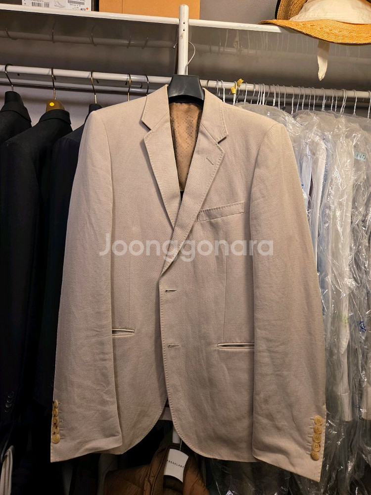 구찌 남성 리넨 자켓 50R 베이지--0