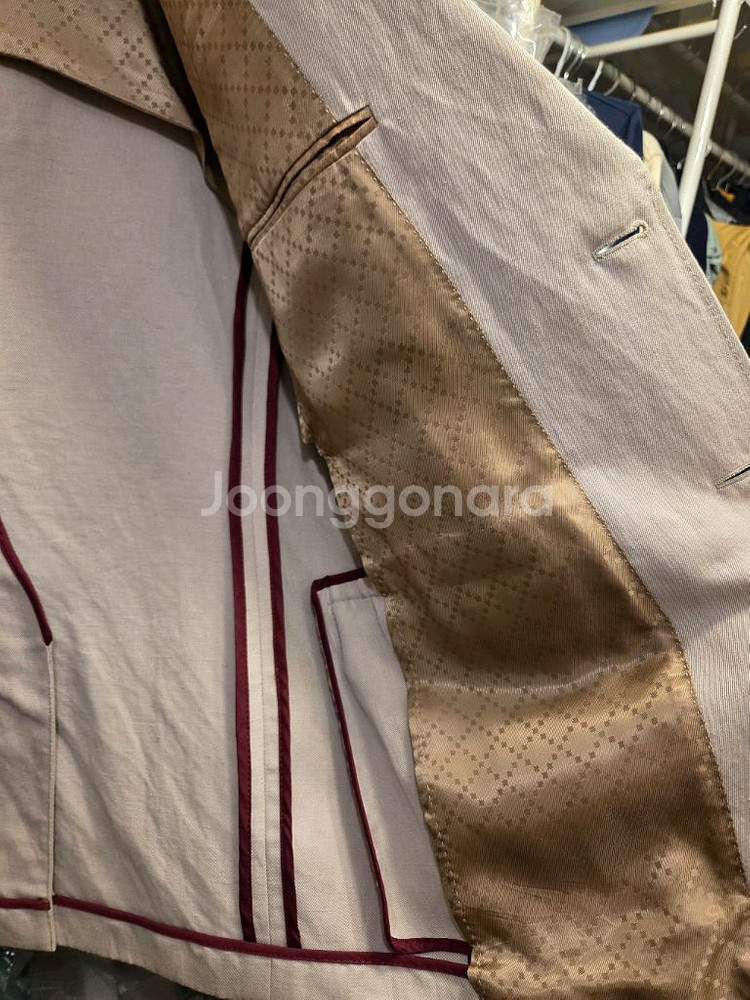 구찌 남성 리넨 자켓 50R 베이지--1