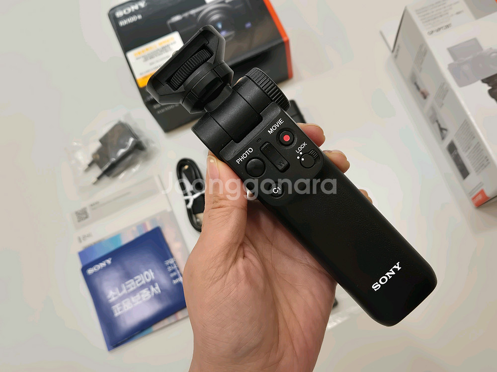 소니 RX100M7 디지털카메라 슈팅그립 추가배터리 박스 풀셋--6
